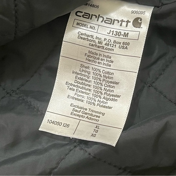 Carhartt J130 Washed Duck Insulated Active Jacket Gemplers Navy Blue Size XL - Picture 10 of 13